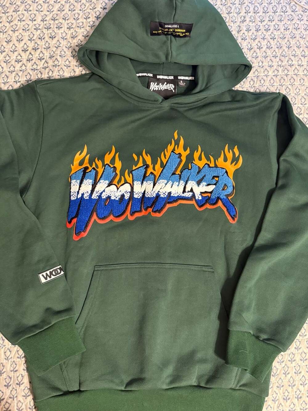 WooWalker Green Graphic Hoodie Size S